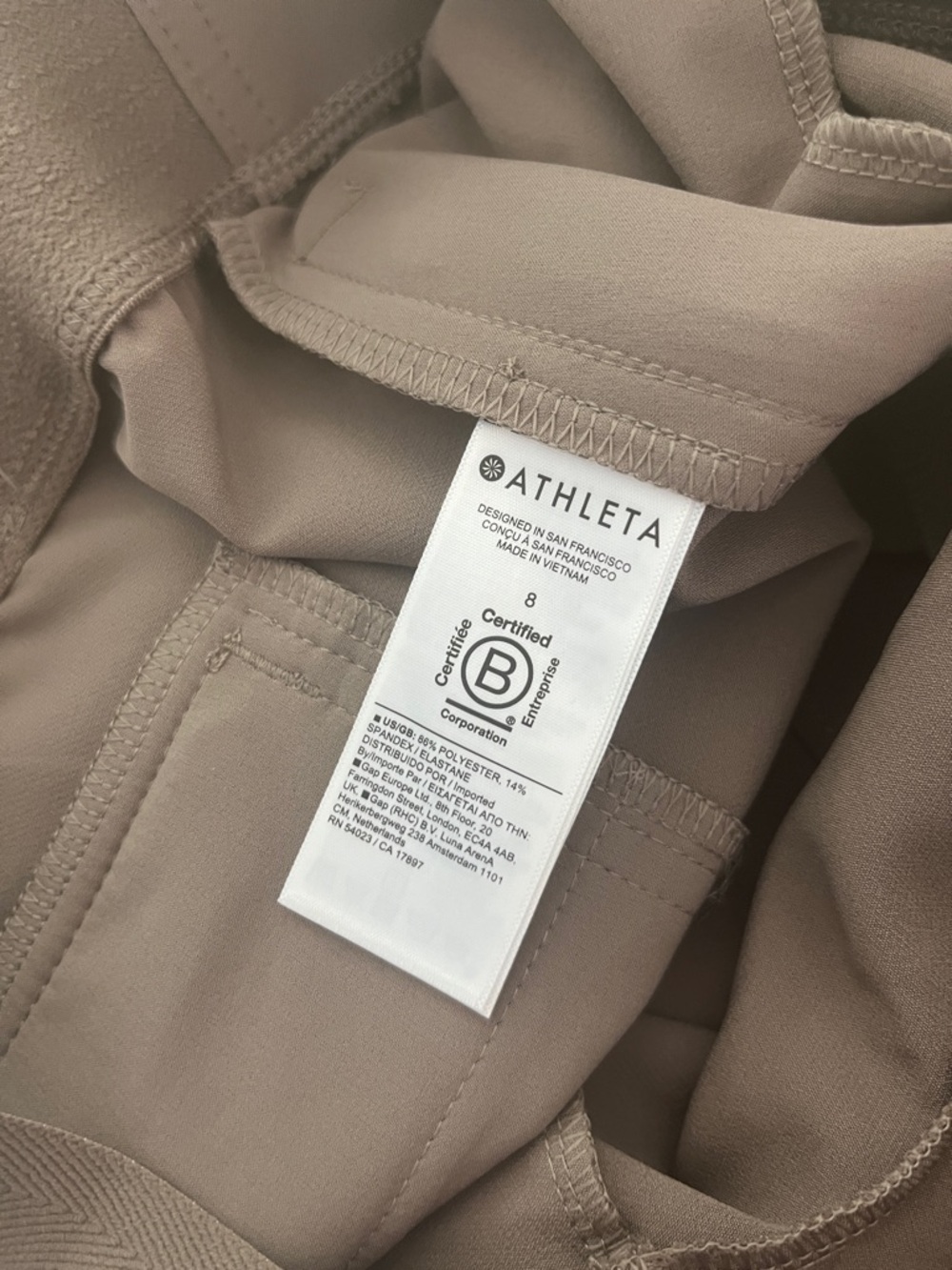 Athleta Endless High Rise Cargo Pants Joggers Tan Size 8 - Picture 8 of 9